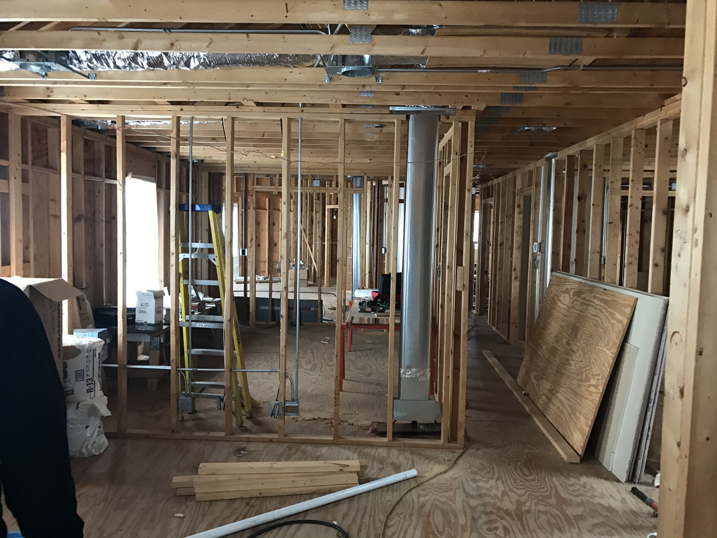 Upper-floor rough work inherited at acquisition