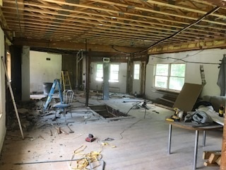 First-floor demolition during renovation